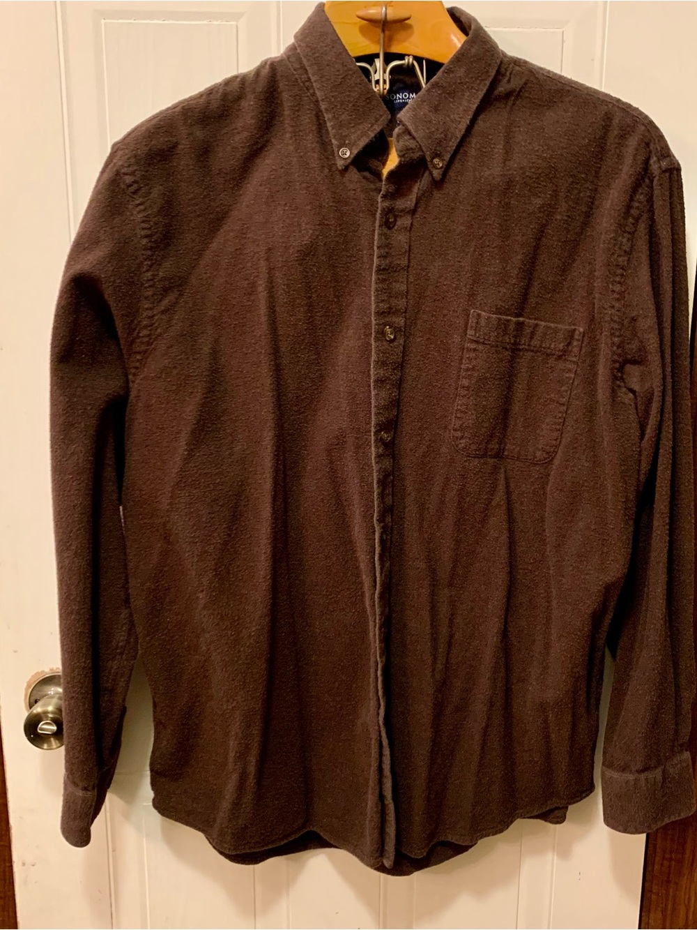 Sonoma Life + Style Men's Cocoa Brown Flannel Button Down Shirt XL